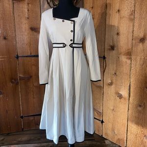 Long Sleeve Button-Up A-Line Dress